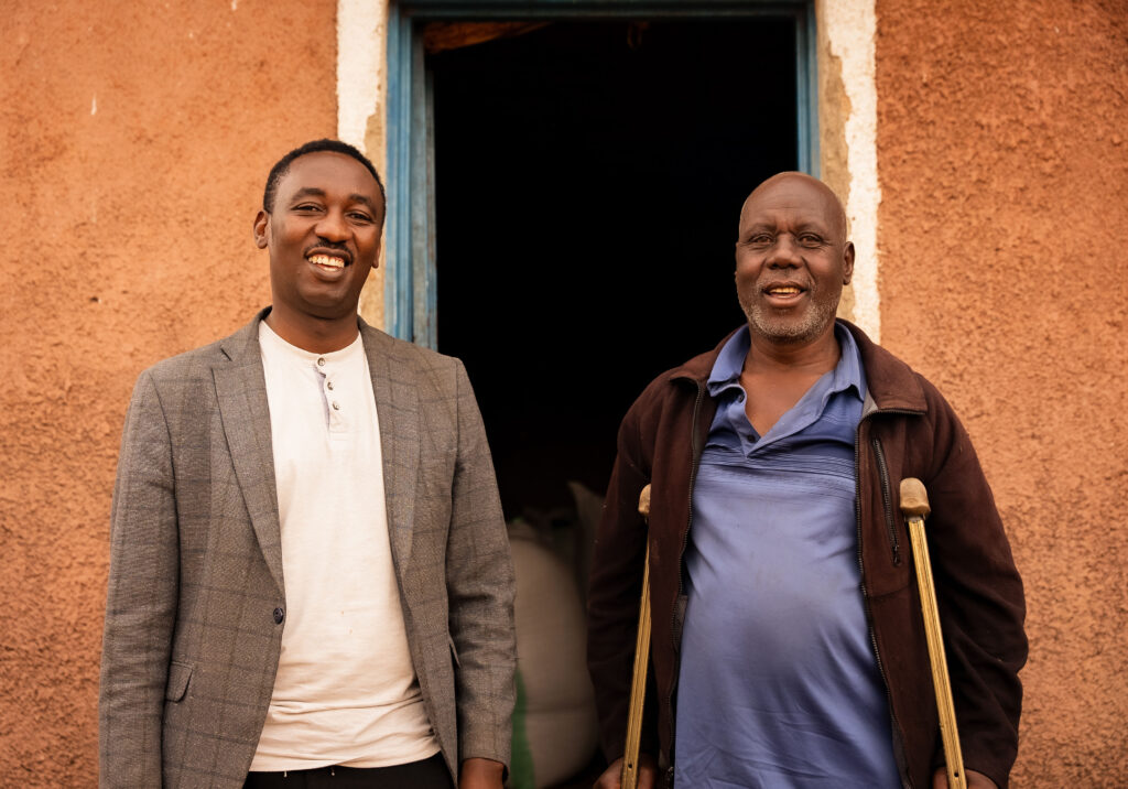 Bosco and one of his workers who lives with a disability.